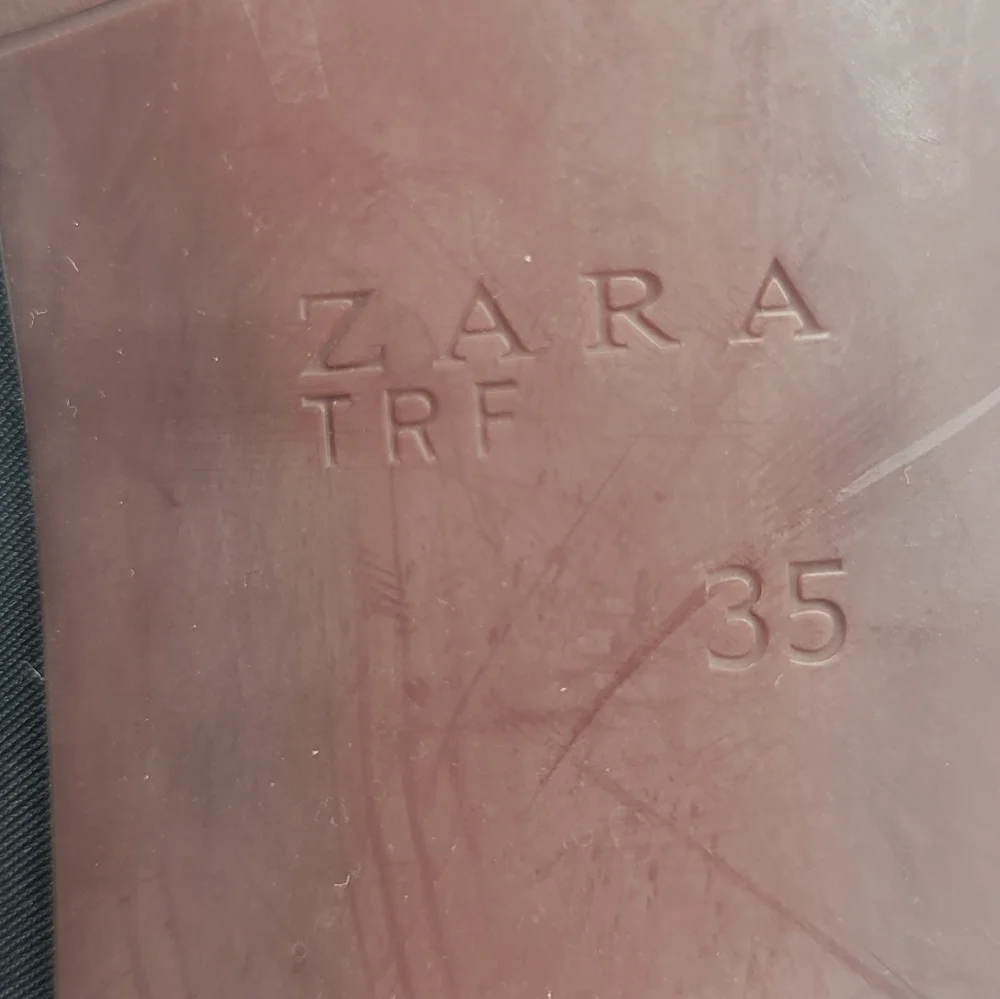 Zara booties with clear rounded heal size 35